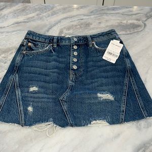 Free People denim mini skirt (NWT)